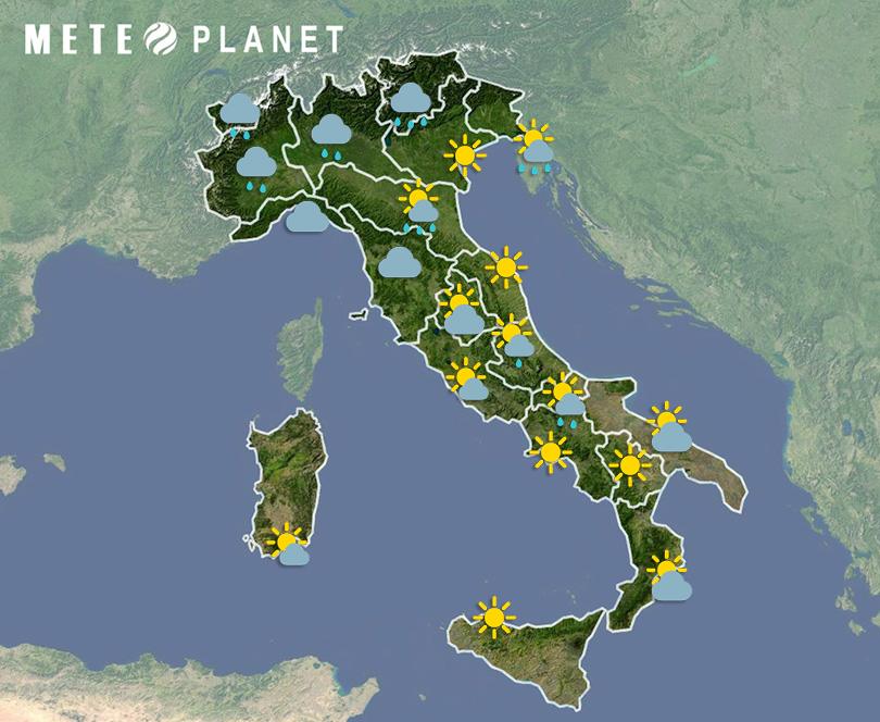 Previsioni Meteo Italia - Mercoledì 24 Aprile