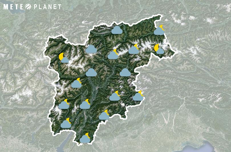 Previsioni Meteo Trentino Alto Adige - Mercoledì 22 Maggio
