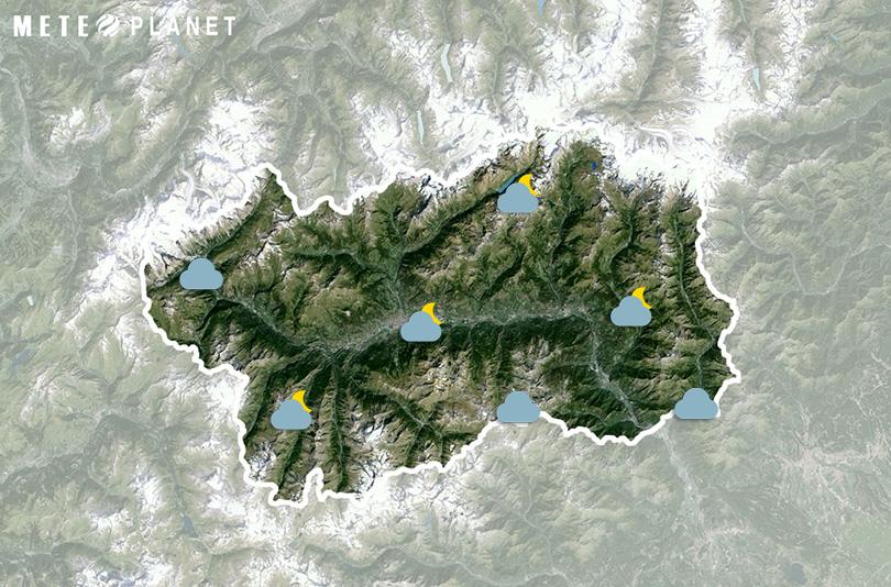 Previsioni Meteo Valle d'Aosta - Lunedì  6 Maggio