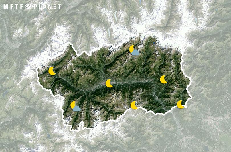 Previsioni Meteo Valle d'Aosta - Lunedì 20 Maggio