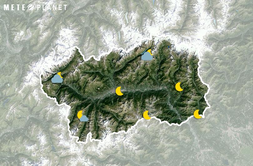 Previsioni Meteo Valle d'Aosta - Martedì 21 Maggio