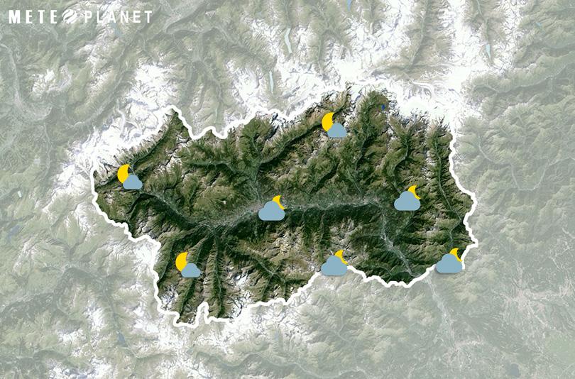 Previsioni Meteo Valle d'Aosta - Giovedì 23 Maggio