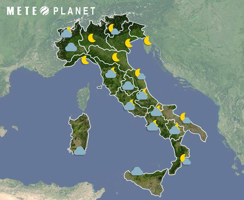 Previsioni Meteo Italia - Giovedì  8 Giugno