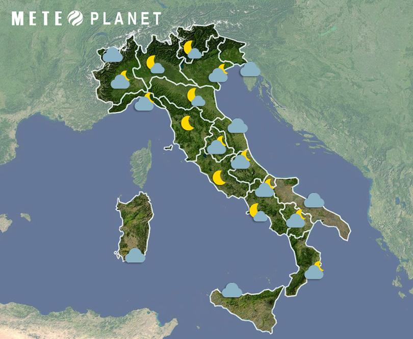 Previsioni Meteo Italia - Giovedì 25 Aprile