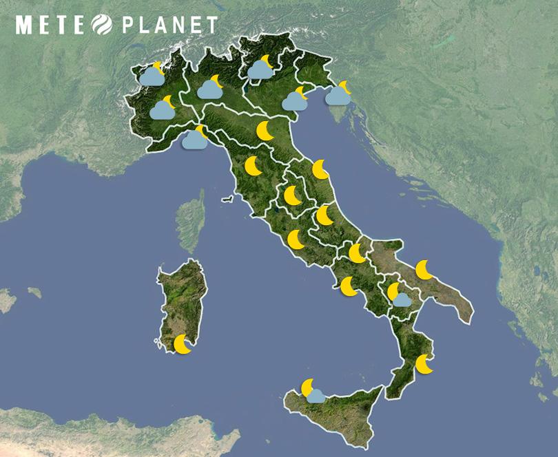 Previsioni Meteo Italia - Mercoledì 16 Luglio