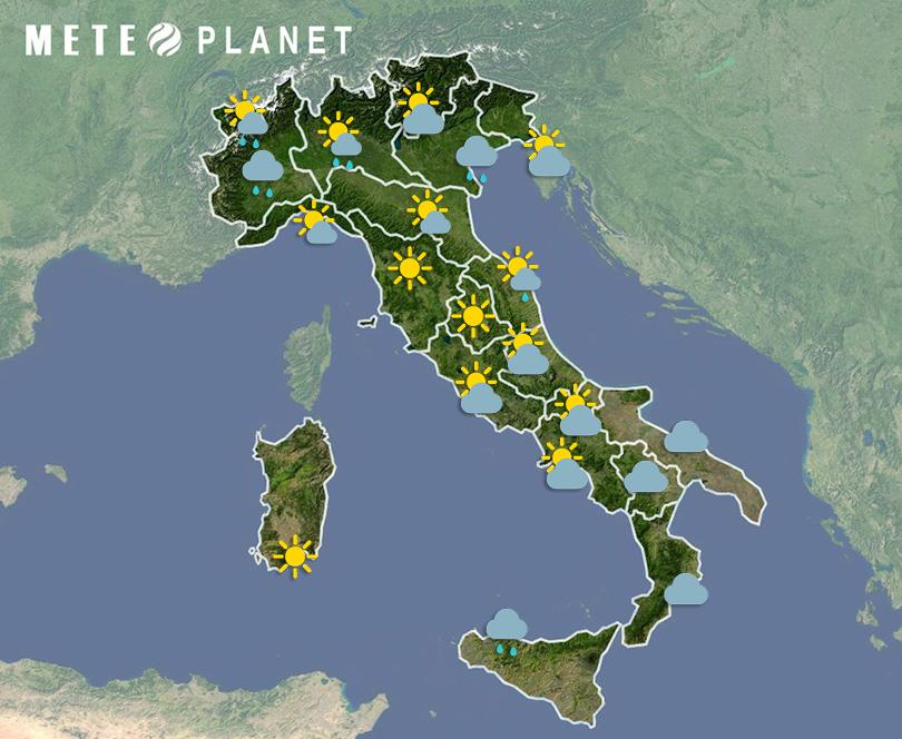 Previsioni Meteo Italia - Lunedì 24 Marzo