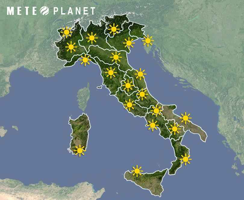 Previsioni Meteo Italia - Mercoledì  9 Luglio