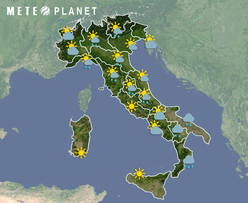 Previsioni Meteo Italia - Sabato  9 Dicembre