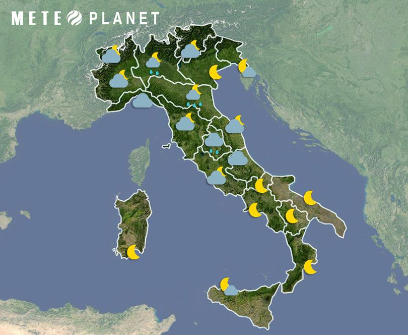 Previsioni Meteo Italia - Lunedì  2 Ottobre