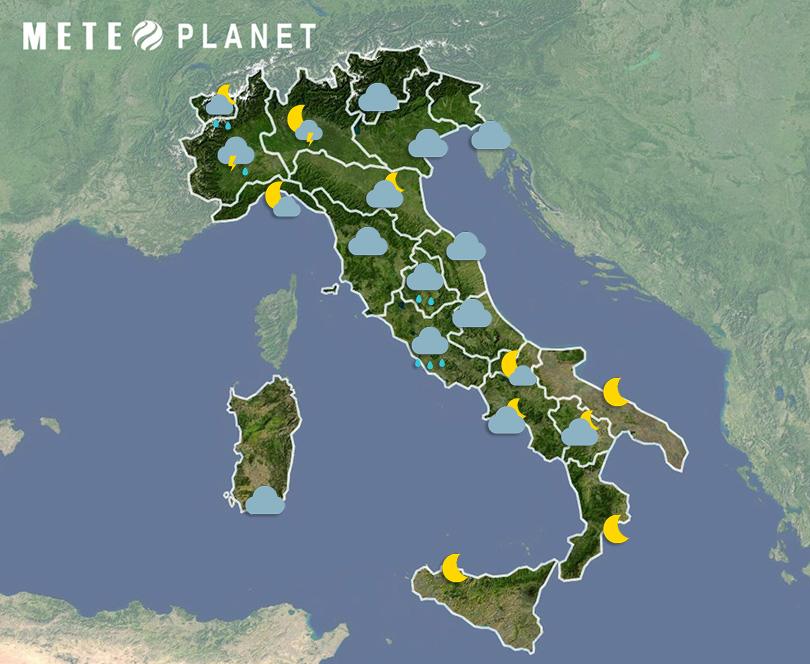 Previsioni Meteo Italia - Lunedì 22 Settembre