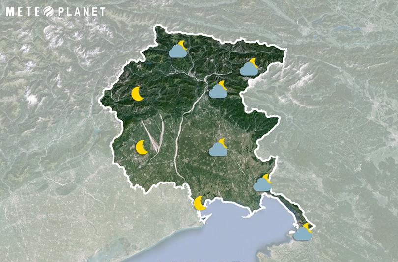 Previsioni Meteo Friuli Venezia Giulia - Venerdì  2 Maggio