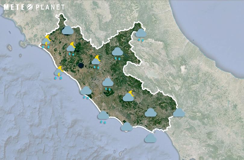 Previsioni Meteo Lazio - Lunedì  5 Maggio