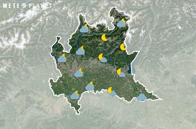 Previsioni Meteo Lombardia - Lunedì  4 Agosto