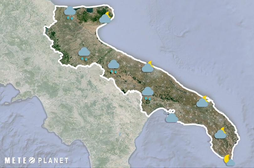 Previsioni Meteo Puglia - Mercoledì  5 Giugno