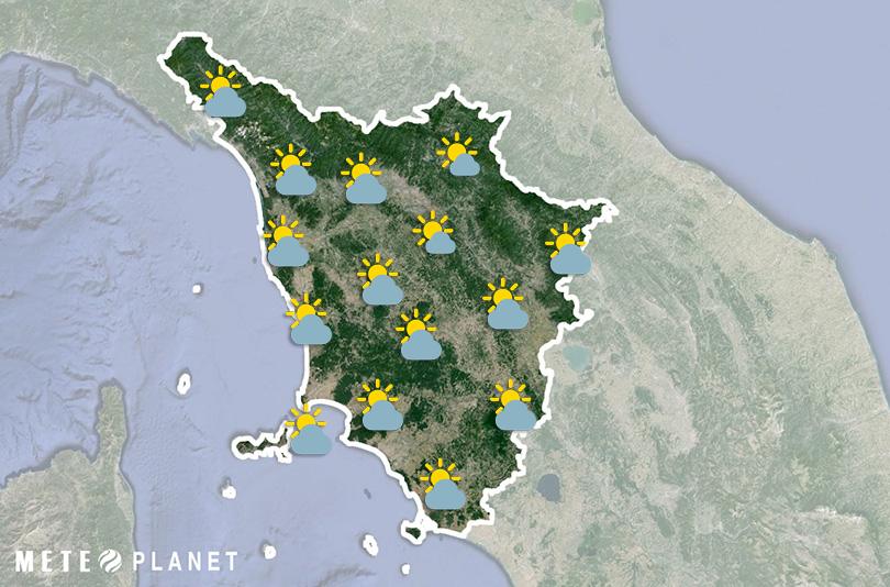 Previsioni Meteo Toscana - Lunedì  3 Giugno