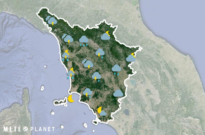 Previsioni Meteo Toscana - Lunedì  5 Maggio