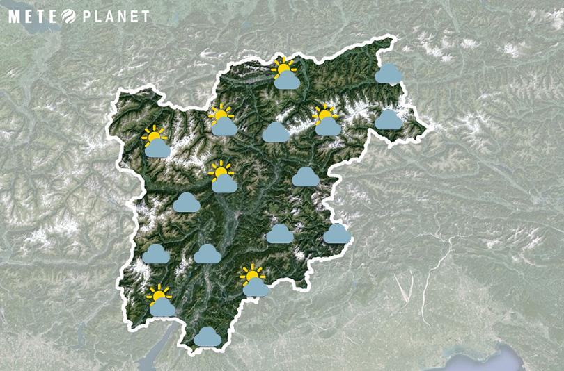 Previsioni Meteo Trentino Alto Adige - Venerdì 20 Maggio