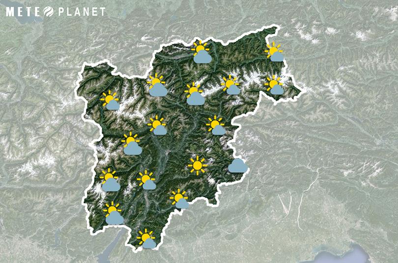 Previsioni Meteo Trentino Alto Adige - Domenica  4 Giugno
