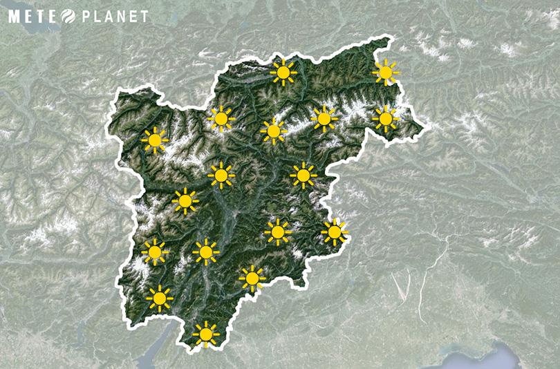 Previsioni Meteo Trentino Alto Adige - Giovedì  1 Maggio