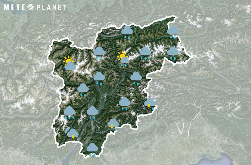 Previsioni Meteo Trentino Alto Adige - Domenica  1 Giugno