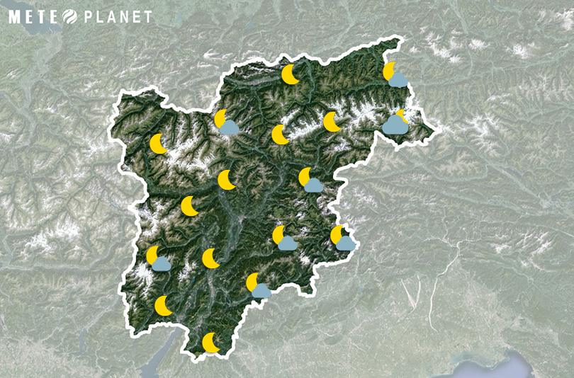 Previsioni Meteo Trentino Alto Adige - Mercoledì 30 Aprile