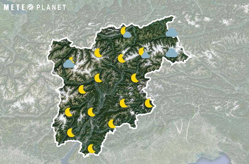 Previsioni Meteo Trentino Alto Adige - Mercoledì 17 Settembre
