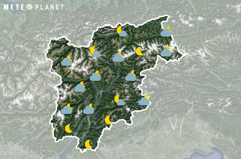 Previsioni Meteo Trentino Alto Adige - Venerdì  4 Luglio