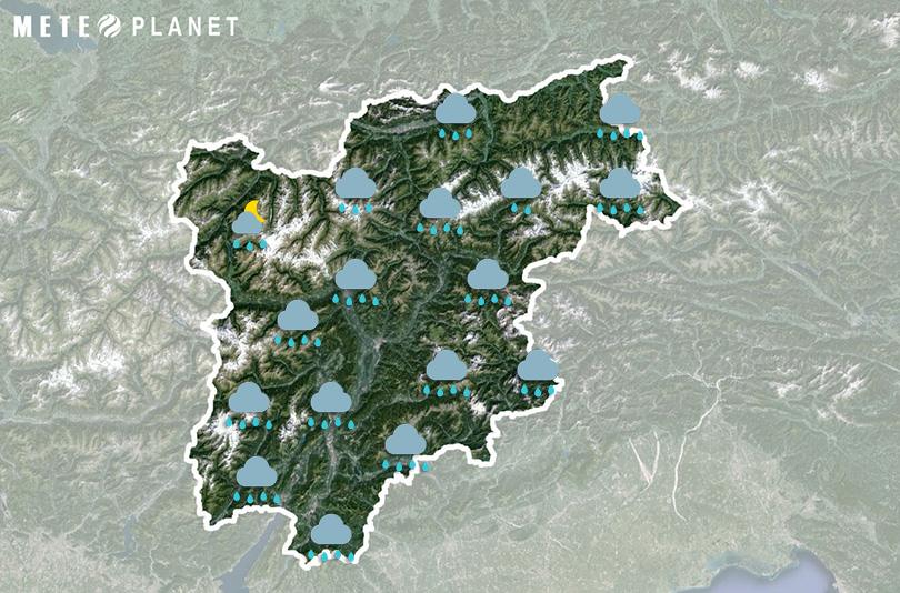 Previsioni Meteo Trentino Alto Adige - Martedì  8 Luglio