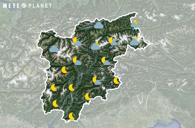 Previsioni Meteo Trentino Alto Adige - Domenica  4 Maggio