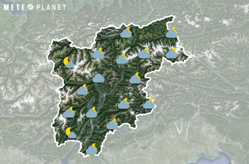 Previsioni Meteo Trentino Alto Adige - Martedì 19 Agosto
