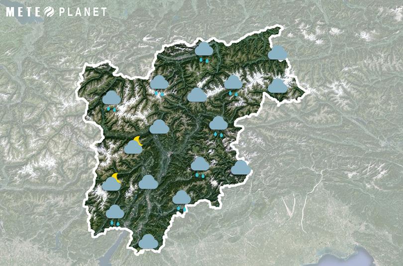 Previsioni Meteo Trentino Alto Adige - Mercoledì 20 Agosto