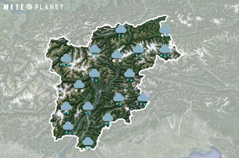 Previsioni Meteo Trentino Alto Adige - Martedì  6 Maggio