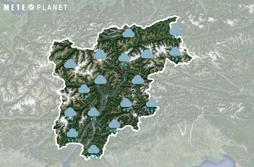 Previsioni Meteo Trentino Alto Adige - Mercoledì  1 Maggio