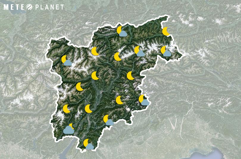 Previsioni Meteo Trentino Alto Adige - Mercoledì  7 Maggio