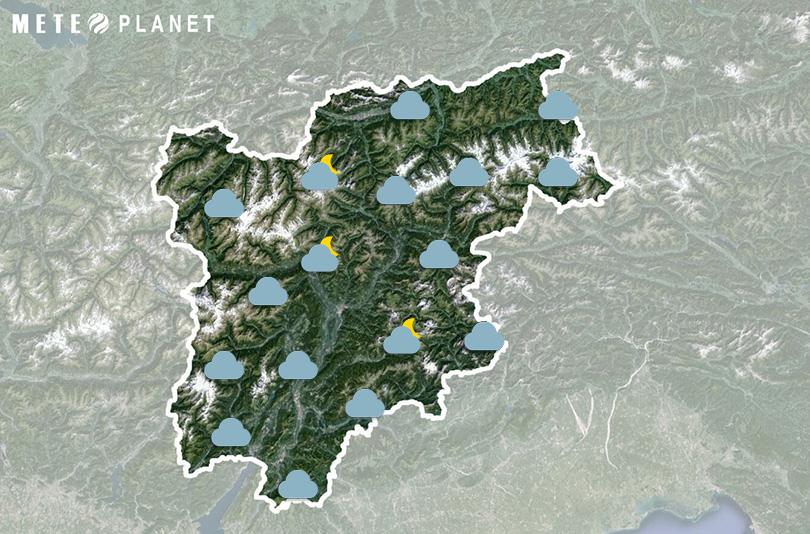 Previsioni Meteo Trentino Alto Adige - Mercoledì  7 Maggio