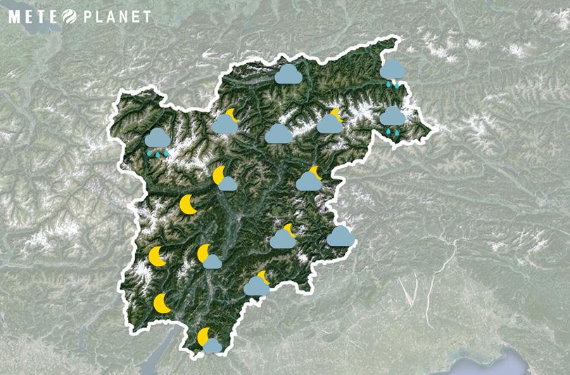 Previsioni Meteo Trentino Alto Adige - Mercoledì 22 Ottobre