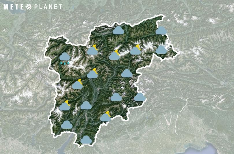Previsioni Meteo Trentino Alto Adige - Mercoledì 22 Ottobre