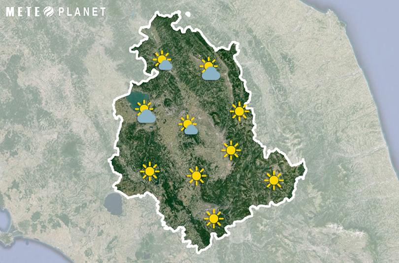 Previsioni Meteo Umbria - Martedì 13 Maggio