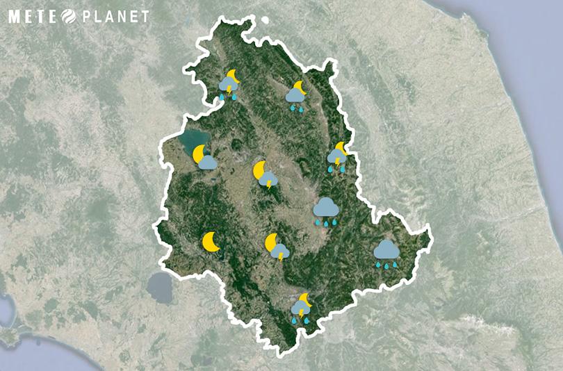 Previsioni Meteo Umbria - Lunedì 16 Giugno