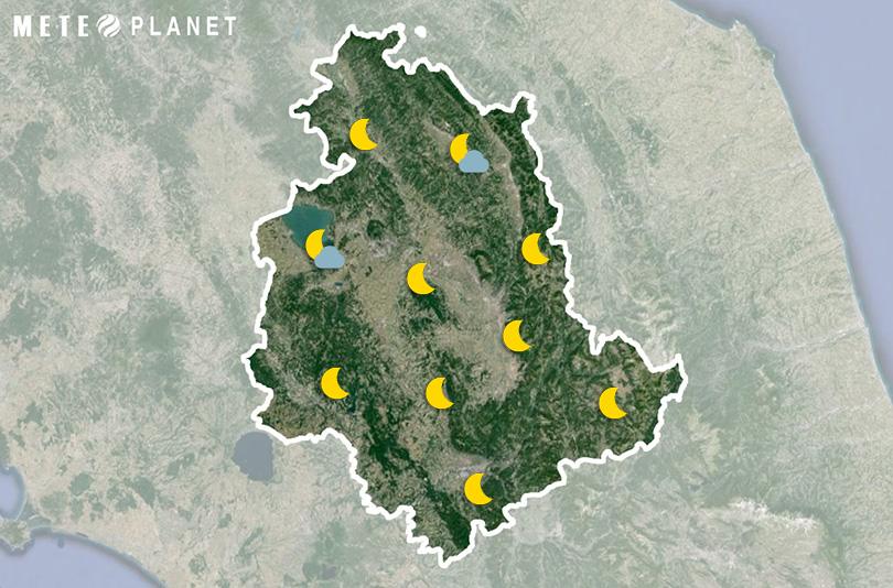 Previsioni Meteo Umbria - Venerdì  1 Agosto