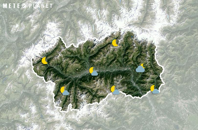 Previsioni Meteo Valle d'Aosta - Martedì 17 Giugno