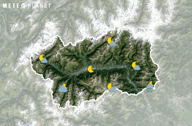Previsioni Meteo Valle d'Aosta - Martedì  6 Maggio