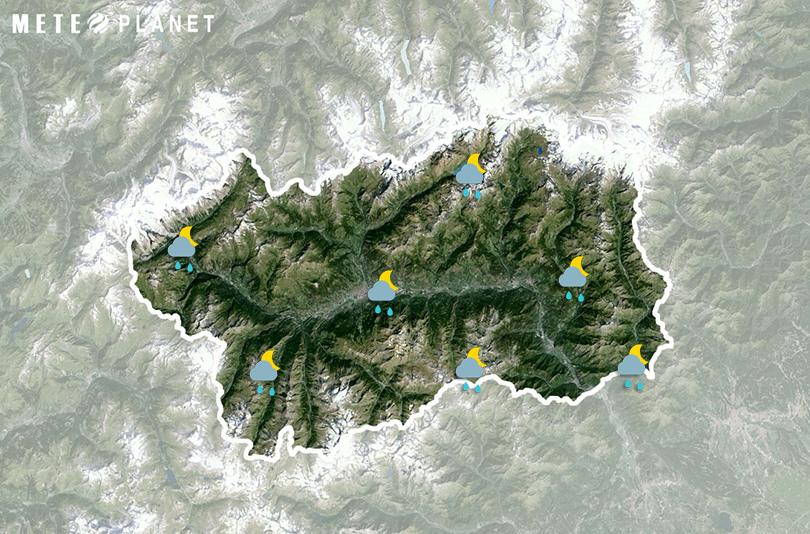 Previsioni Meteo Valle d'Aosta - Venerdì 29 Agosto