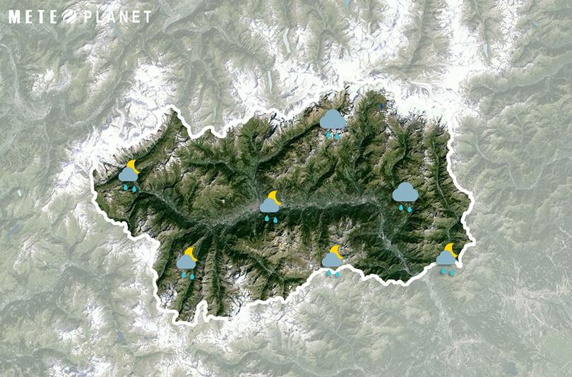 Previsioni Meteo Valle d'Aosta - Venerdì 29 Agosto