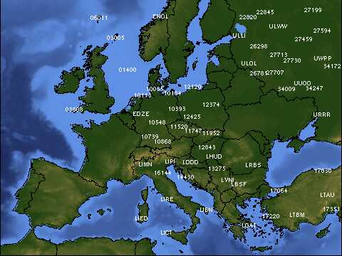 Mappa Radiosondaggi Europa