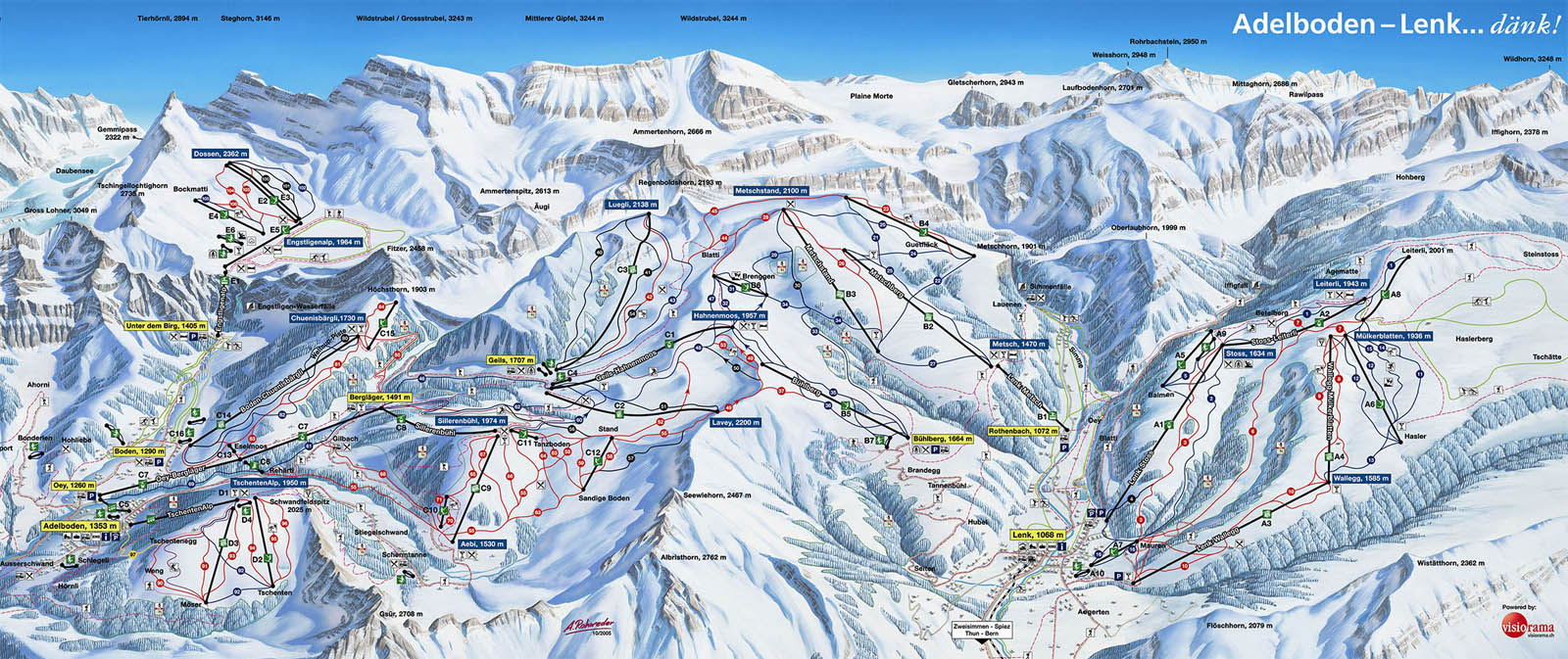 Mappa delle piste di Adelboden