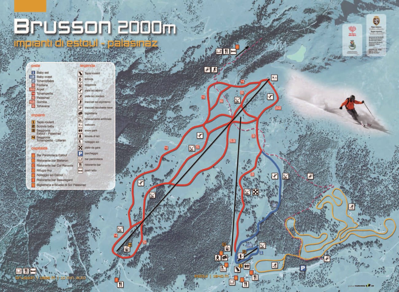 Mappa delle piste di Brusson