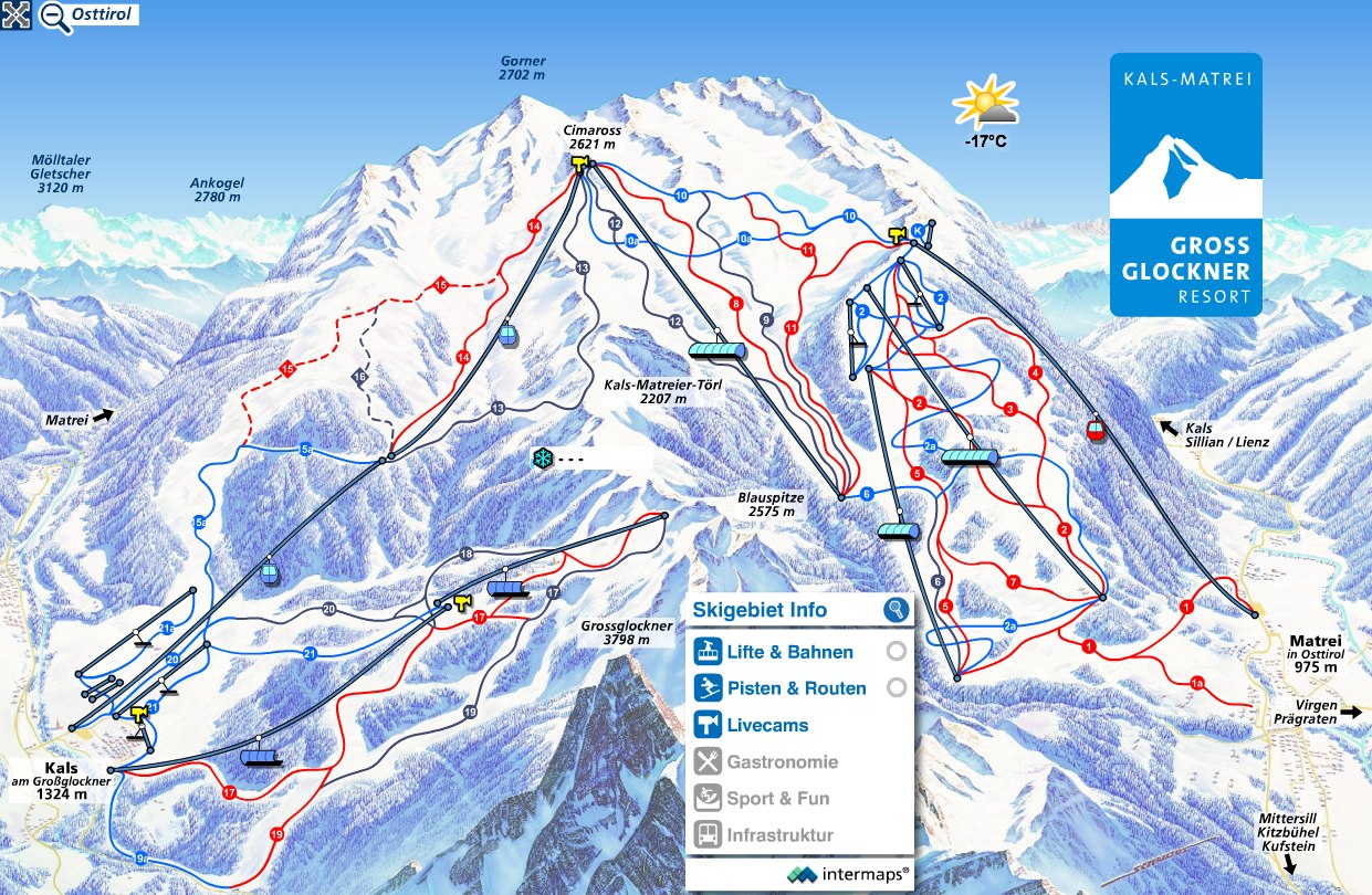 Mappa delle piste di Kals-Matrei