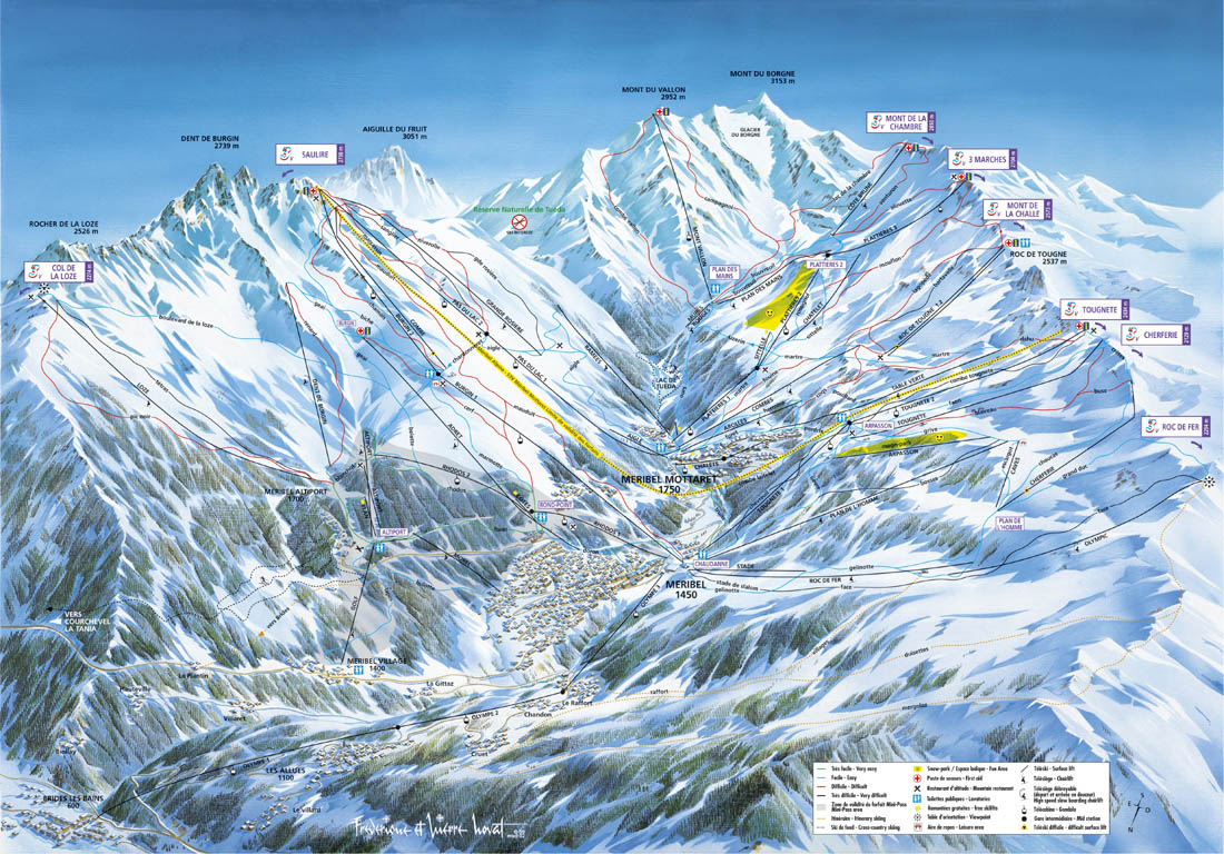Mappa delle piste di Les Trois Vallees