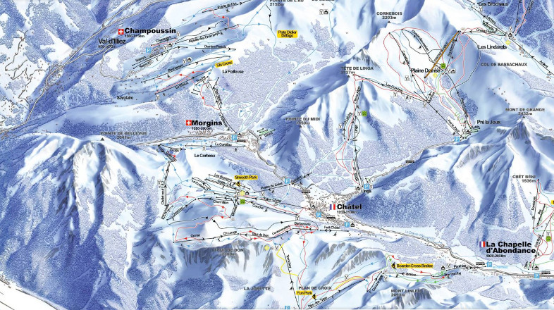 Mappa delle piste di Morgins
